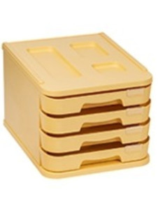 MODULO FAIBO 4 CAJONES AMARILLO PASTEL