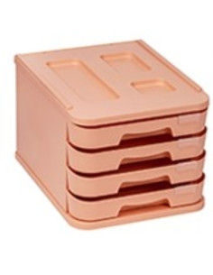 MODULO FAIBO 4 CAJONES NARANJA PASTEL