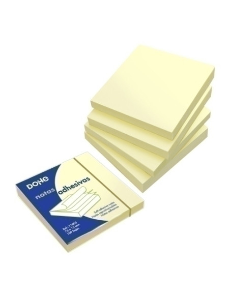 NOTAS ADHESIVAS DOHE 100h  75 x 75 mm AMARILLO