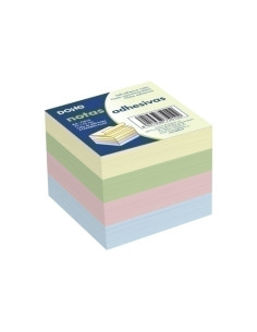 NOTAS ADHESIVAS DOHE CUBO 400h  75 x 75 mm 4 COLORES PASTEL