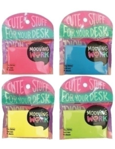 NOTAS ADHESIVAS MOOVING 100h 50x75 4 COLORES SURTIDOS