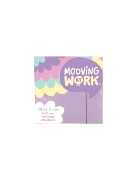NOTAS ADHESIVAS MOOVING PASTEL 250h 51x51 MULTICOLOR
