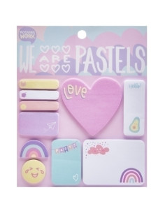 NOTAS ADHESIVAS MOOVING PASTEL SET FORMAS SURTIDAS