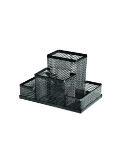 ORGANIZADOR SOBREMESA FOROFIS RECTANGULAR METALICO MALLA NEGRO