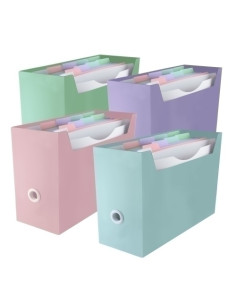 ORGANIZADOR de CARPETAS DE SOBREMESA OFFICE BOX FREE BLUSH A4 10 CARPETAS SURTIDO 4 COLORES