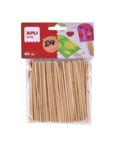 PALO REDONDO MADERA MINI 100x5 mm BOLSA de 80