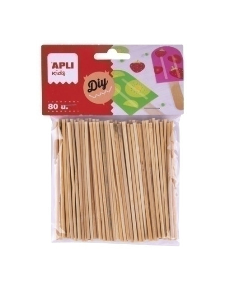 PALO REDONDO MADERA MINI 100x5 mm BOLSA de 80
