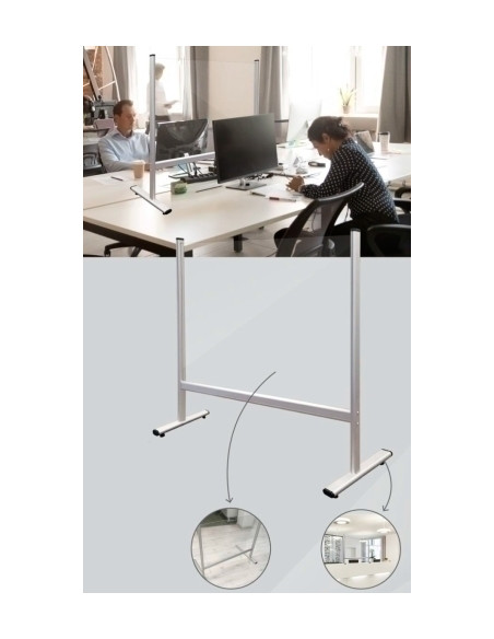 PANEL DE PROTECCION ROCADA SOBREMESA 40x65 ACRILICO TRANSPARENTE