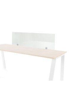 PANEL DE SEPARACION ROCADA 136x40x1 DE CRISTAL TEMPLADO 10 mm PARA MESAS DE OFICINA