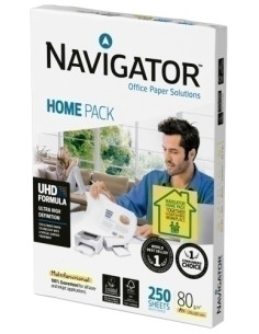 PAPEL A4 NAVIGATOR  80g 250h HOME PACK