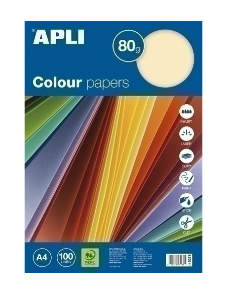 PAPEL COLOR A4 80g 100h SURTIDO PASTEL