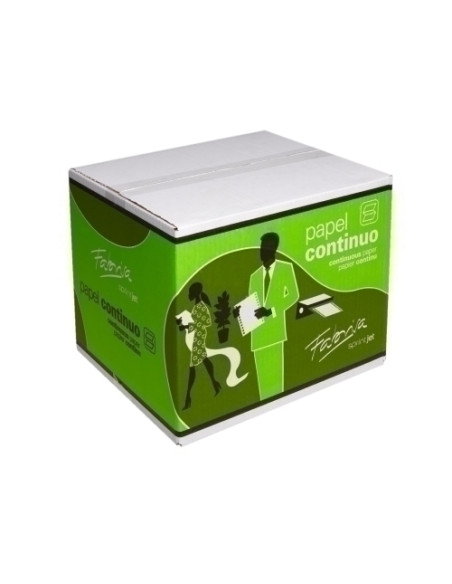 PAPEL CONTINUO BLANCO 11 x250 1 HOJA  2 CEJAS caja de 2500
