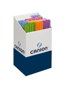 PAPEL CREPE PINOCHO CANSON 30g 05x25m EXPOSITOR de 60 SURTIDO COLORES PASTEL