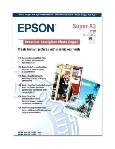 PAPEL EPSON SEMIGLOSSY PHOTO A3 250 Gr 20 Hj
