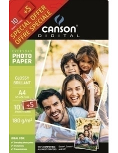 PAPEL INKJET CANSON FOTO EVERYDAY A4 200g 15h GLOSSY