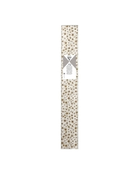 PAPEL SEDA CLAIREFONTAINE 4h 50x75 cm ESTRELLAS DORADAS