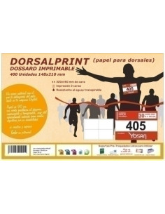 PAPEL YOSAN IMPRESION DORSALES 90gr 32x45 4 dorsales por hoja