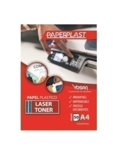 PAPEL YOSAN PAPERPLAST PLASTICO BLANCO BRILLO A4 DE 250 MICRAS