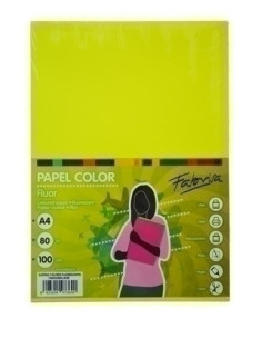 PAPEL de COLOR A4 FABRISA 80g 100h SURTIDO FLUOR