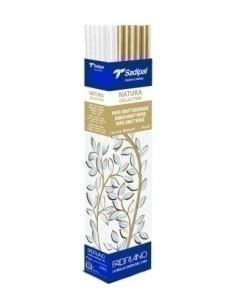 PAPEL de EMBALAR KRAFT ROLLO SADIPAL NATURA  1x3m EXPOSITOR de 24 18x marrón - 6x Blanco