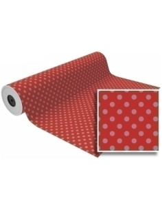 PAPEL de REGALO BOBINA BASIKA 31 cm x 80 m 2 Kg aprox LUNARES LN1501-O 31 CM