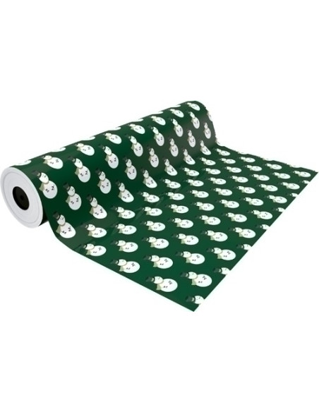 PAPEL de REGALO BOBINA BASIKA 31 cm x 80 m 2 Kg aprox NAVIDAD NV1701-B 31 CM