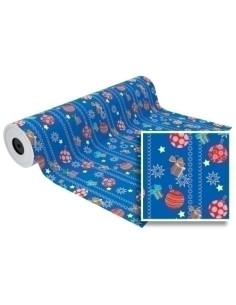 PAPEL de REGALO BOBINA BASIKA 31 cm x 80 m 2 Kg aprox NAVIDAD NV1905-A 31 CM