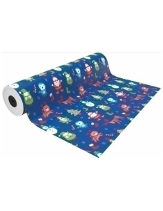 PAPEL de REGALO BOBINA BASIKA 31 cm x 80 m 2 Kg aprox NAVIDAD NV2003-D 31 CM