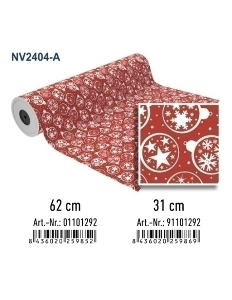 PAPEL de REGALO BOBINA BASIKA 31 cm x 80 m 2 Kg aprox NAVIDAD NV2404-A 31 CM