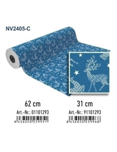 PAPEL de REGALO BOBINA BASIKA 31 cm x 80 m 2 Kg aprox NAVIDAD NV2405-C 31 CM