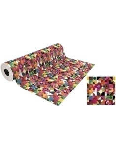 PAPEL de REGALO BOBINA BASIKA 31 cm x 80 m 2 Kg aprox TODO AÑO TA2102-D 31 CM