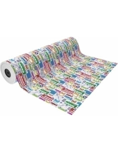 PAPEL de REGALO BOBINA BASIKA 62 cm x 80 m 4 Kg aprox INFANTIL IN1504-A 62 CM