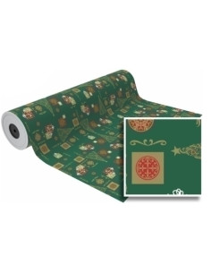 PAPEL de REGALO BOBINA BASIKA 62 cm x 80 m 4 Kg aprox NAVIDAD NV1009-D 62 CM