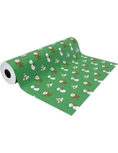 PAPEL de REGALO BOBINA BASIKA 62 cm x 80 m 4 Kg aprox NAVIDAD NV1910-B 62 CM