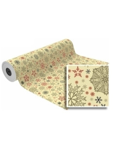 PAPEL de REGALO BOBINA BASIKA 62 cm x 80 m 4 Kg aprox NAVIDAD NVK1902-D 62 CM