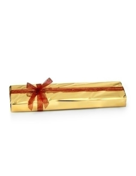 PAPEL de REGALO BOBINA COLIBRI 30 cm x 30 m SIMPLE ORO METALIZADO