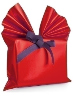 PAPEL de REGALO BOBINA COLIBRI 30 cm x 30 m SIMPLE ROJO MATE