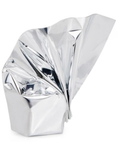 PAPEL de REGALO BOBINA COLIBRI 60 cm x 15 m DOBLE PLATA METALIZADO