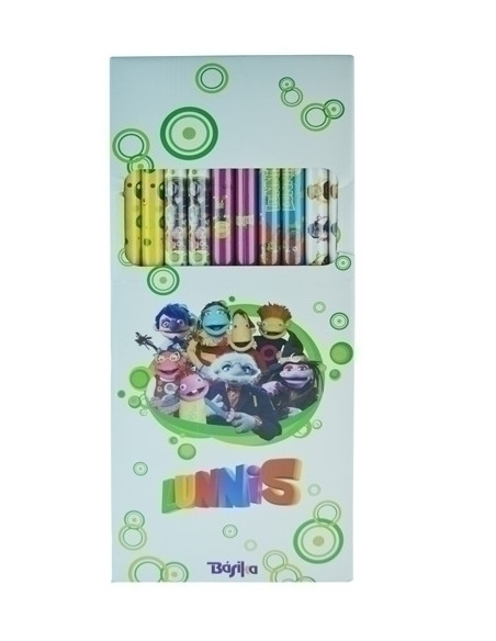 PAPEL de REGALO ROLLO BASIKA 07x2 m CAJA de 50 INFANTIL LOS LUNIS