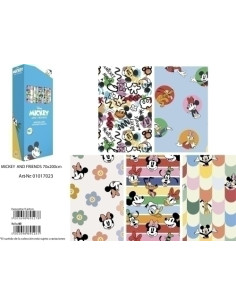 PAPEL de REGALO ROLLO BASIKA 07x2 m CAJA de 50 MICKEY&FRIENDS