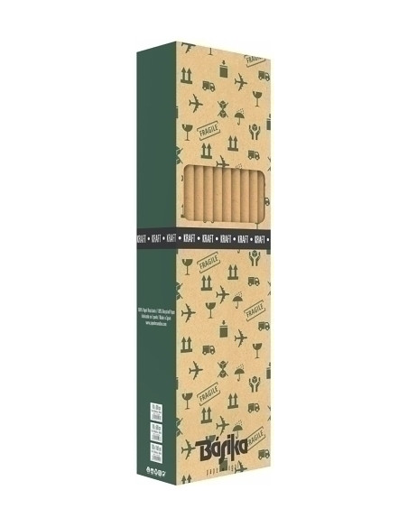 PAPEL de REGALO ROLLO BASIKA 1x3 m CAJA de 40 KRAFT ECOLOGICO