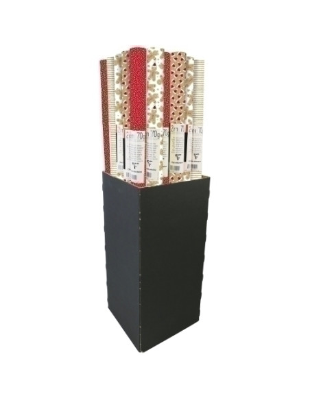 PAPEL de REGALO ROLLO CLAIREFONTAINE 07x2 m CAJA de 30 KRAFT NAVIDAD PAIN DEPICES