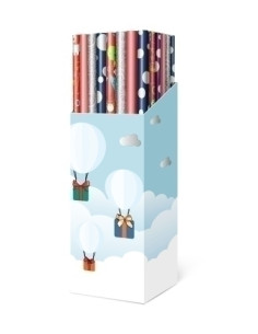 PAPEL de REGALO ROLLO TV 1x2 m CAJA de 40 DISEÑO