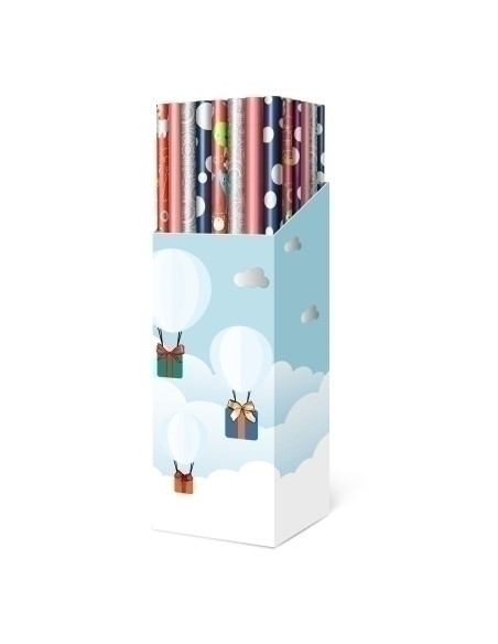 PAPEL de REGALO ROLLO TV 1x2 m CAJA de 40 DISEÑO