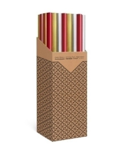 PAPEL de REGALO ROLLO TV 1x2 m CAJA de 40 KRAFT MARRON