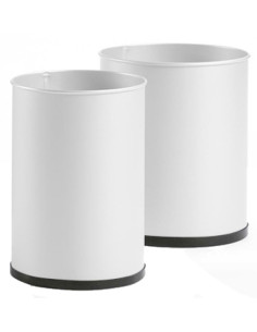 PAPELERA METALICA PLANNING SISPLAMO BASIC REDONDA 16 LITROS BLANCA