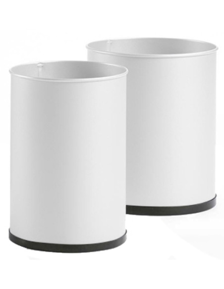 PAPELERA PLANNING SISPLAMO BASIC METALICA REDONDA 16 LITROS BLANCA