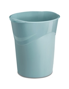 PAPELERA PLASTICO CERRADA CEP RIVIERA 280 Ri 14 LITROS MENTA