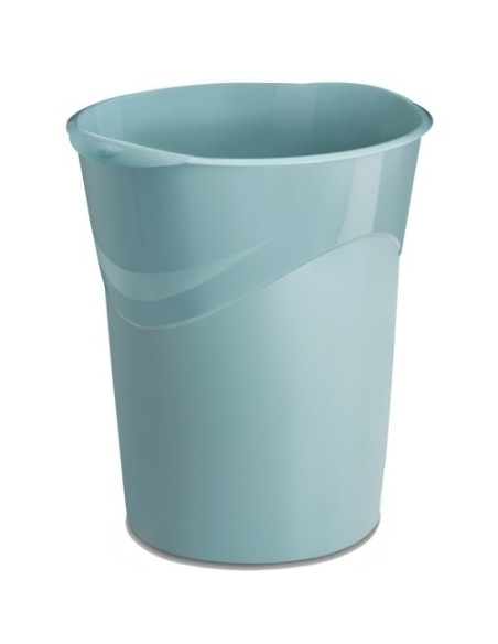 PAPELERA PLASTICO CERRADA CEP RIVIERA 280 Ri 14 LITROS MENTA