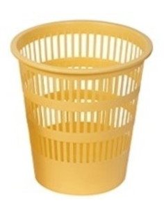 PAPELERA PLASTICO REJILLA FAIBO 12 L AMARILLO PASTEL